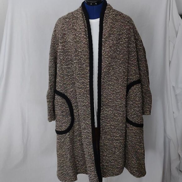 Vintage Reversible Woman's Wrap Around Wool Jacket - Picture 1 of 10